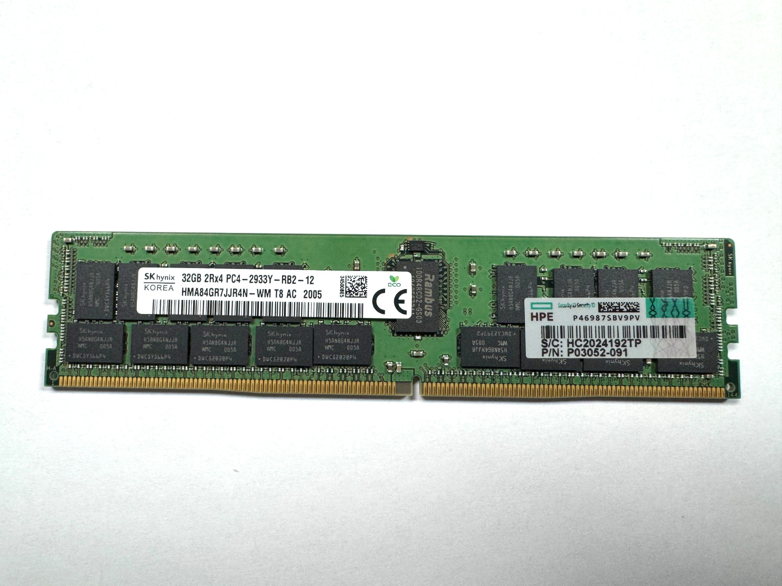 HPE 32GB 2RX4 PC4-2933Y SK Hynix P06189-001 P03052-091 P00924-B21