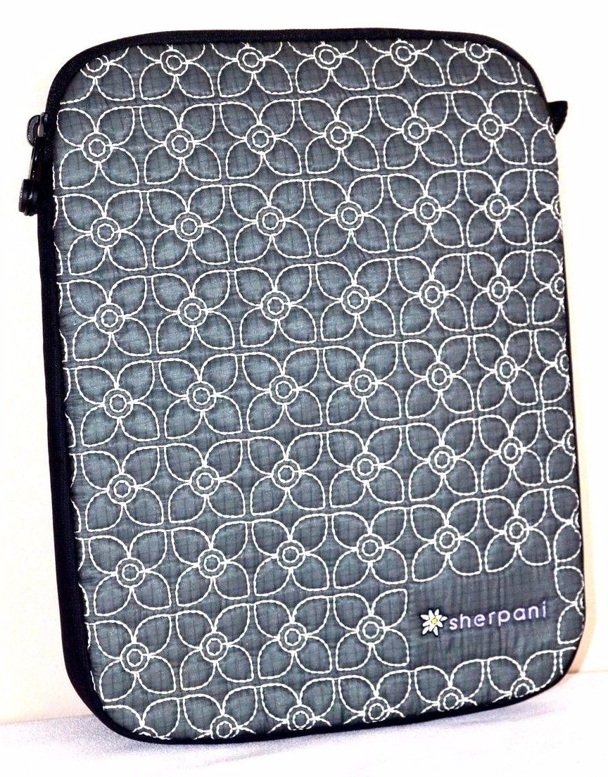 Sherpani Sync 10" Tablet Sleeve Case Cover PEWTER Ipad 2 3 4Air Samsung Quilted