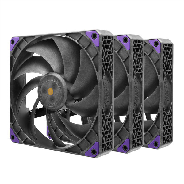 Super Flower MEGACOOL 14CM PWM FAN 3pcs SF-PF141-BK_3P 4-Pin PWM Triple-Pack