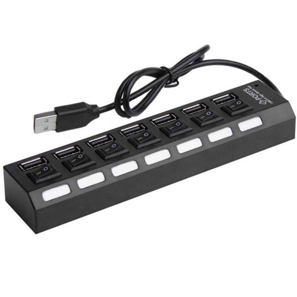 7 -Port Extra Usb Ports for Laptops Desktop Hub Powered Charging