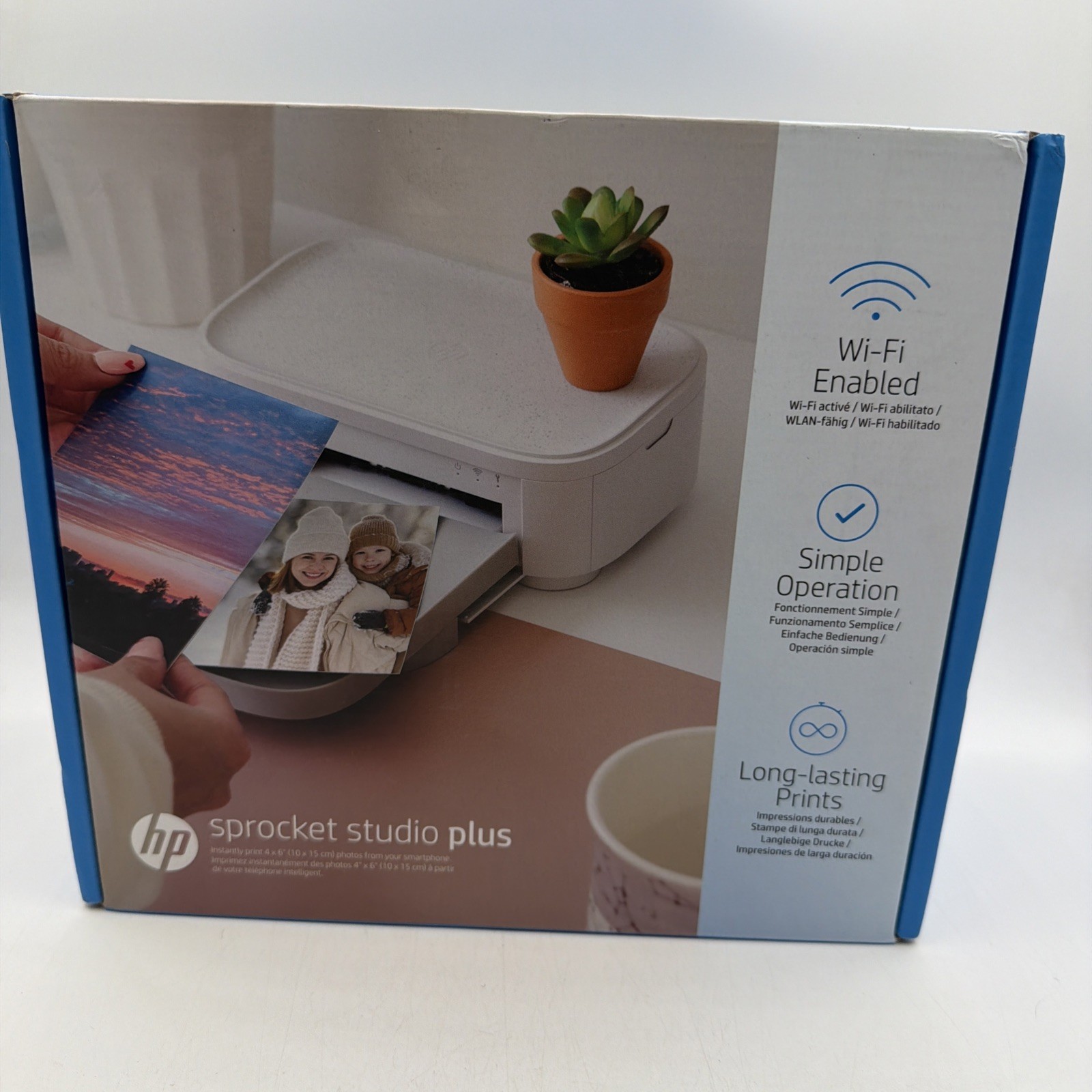 HP - Sprocket Studio Plus WiFi Photo Printer, Compatible with iOS and Android...