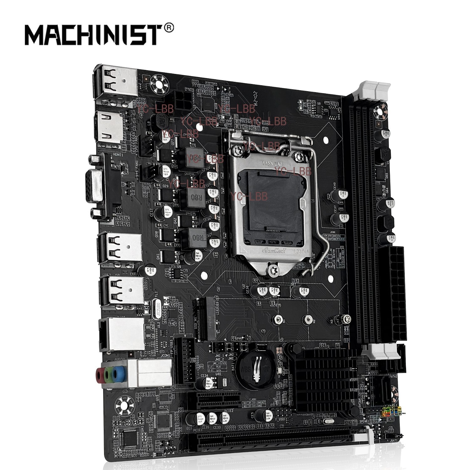 LGA 1155 H61 Motherboard M-ATX 2*DDR3 SATA/NVMe M.2 for Intel i3 i5 i7 CPUs
