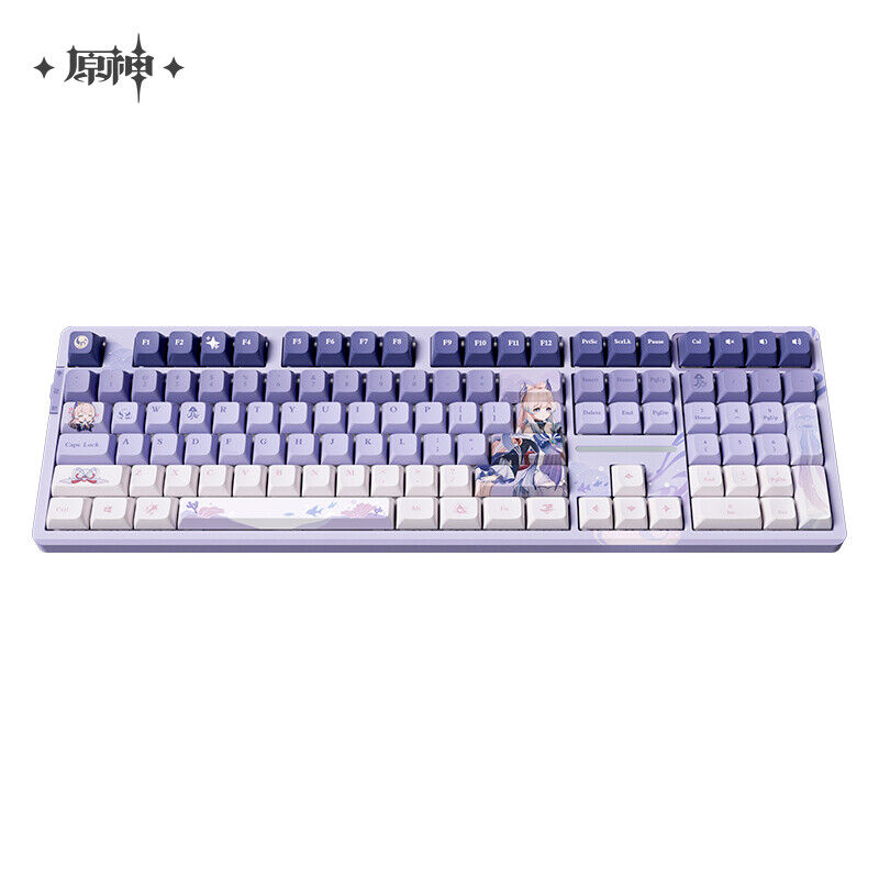 Game Genshin Impact Sangonomiya Kokomi Keyboard Bluetooth USB Keypads 108 Keys