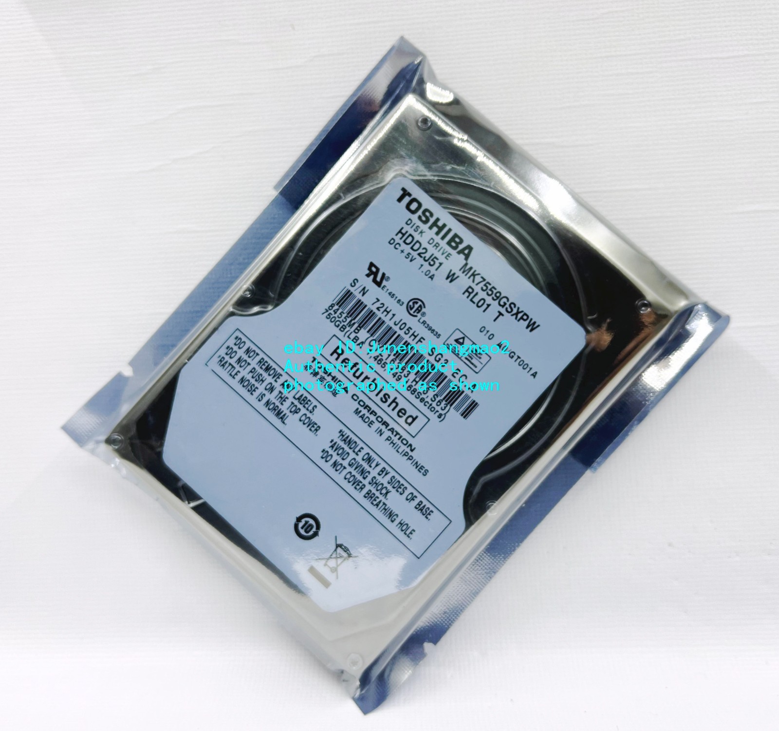 Special purpose Toshiba 750GB 5400RPM 2.5" MK7559GSXPW hard drive