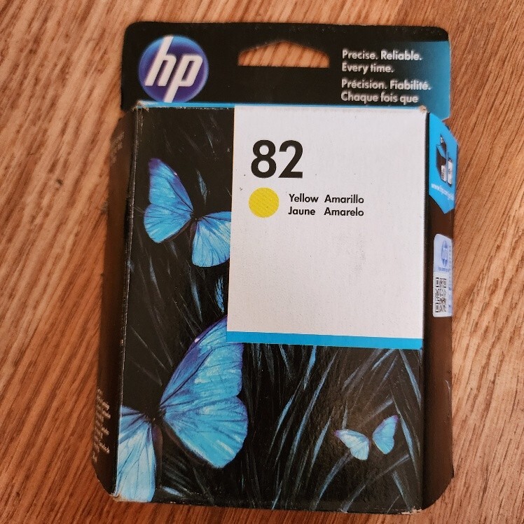 HP 82 OEM Yellow Ink Cartridge CH568A EXP 2017