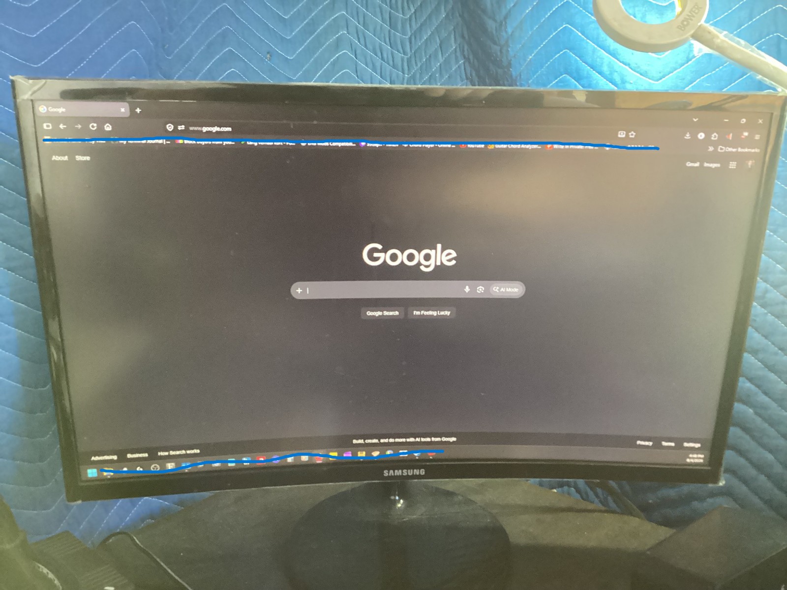 Samsung C24F390FHN 24inch - slightly dim