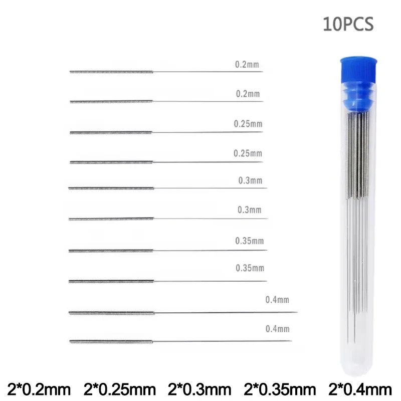 10Pcs 3D Printer Nozzle Cleaning Kit,0.2/0.25/0.3/0.35/0.4Mm Needles Cleaner Too