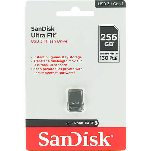 SanDisk Ultra Fit 256GB/ 512GB USB 3.1 High Speed 130MB/s Flash Drive Memory-UK