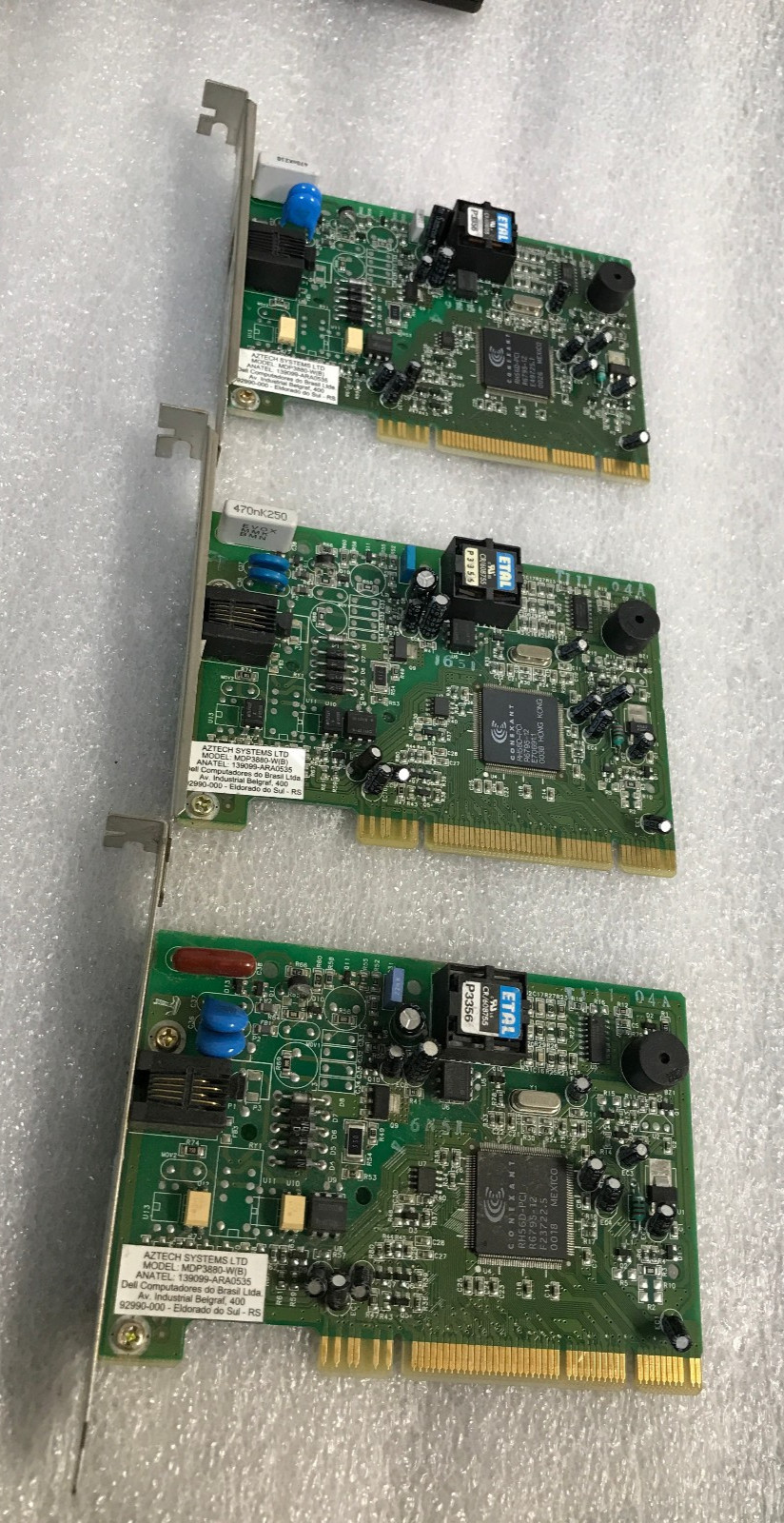 Lot Of 3 Vintage Aztech Systems MDP3880-W(B) Modem P/N CN-08644U/8644U