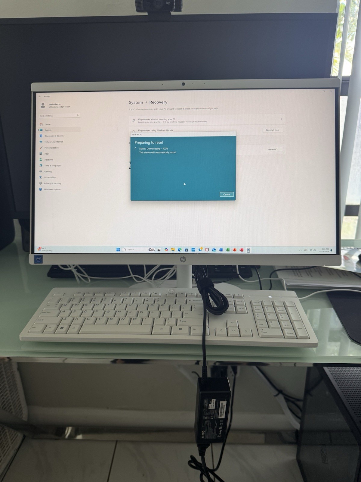 HP 22-DG0024 21.5" FHD Celeron J4025 4GB 128GB SSD W11H All-in-One