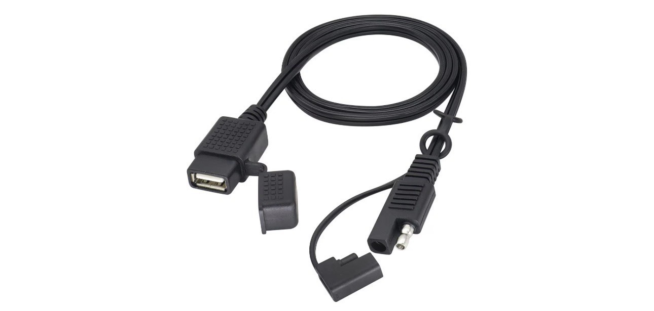 18AWG SAE~USB CableSAE to2.1A Waterproof USB Port Power Socket Connector Adapter