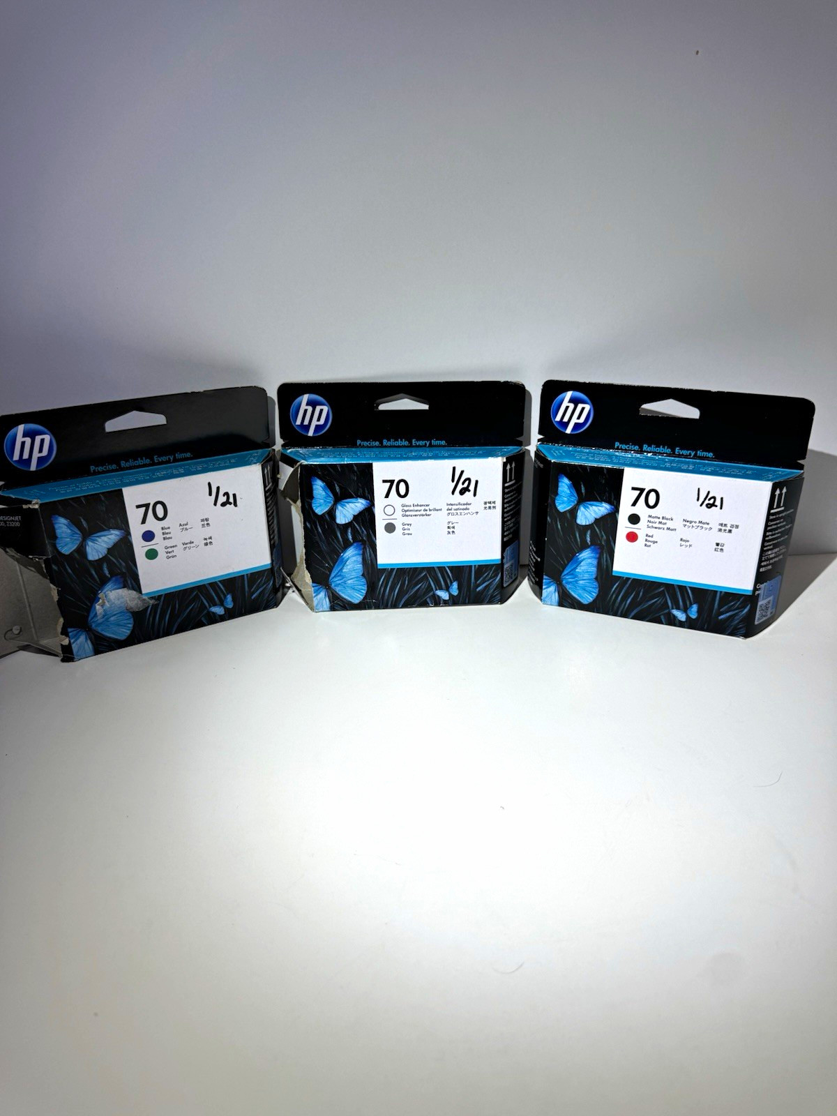 HP 70 Genuine Printhead/Ink Set C9409A C9408A C9410A For DesignJet