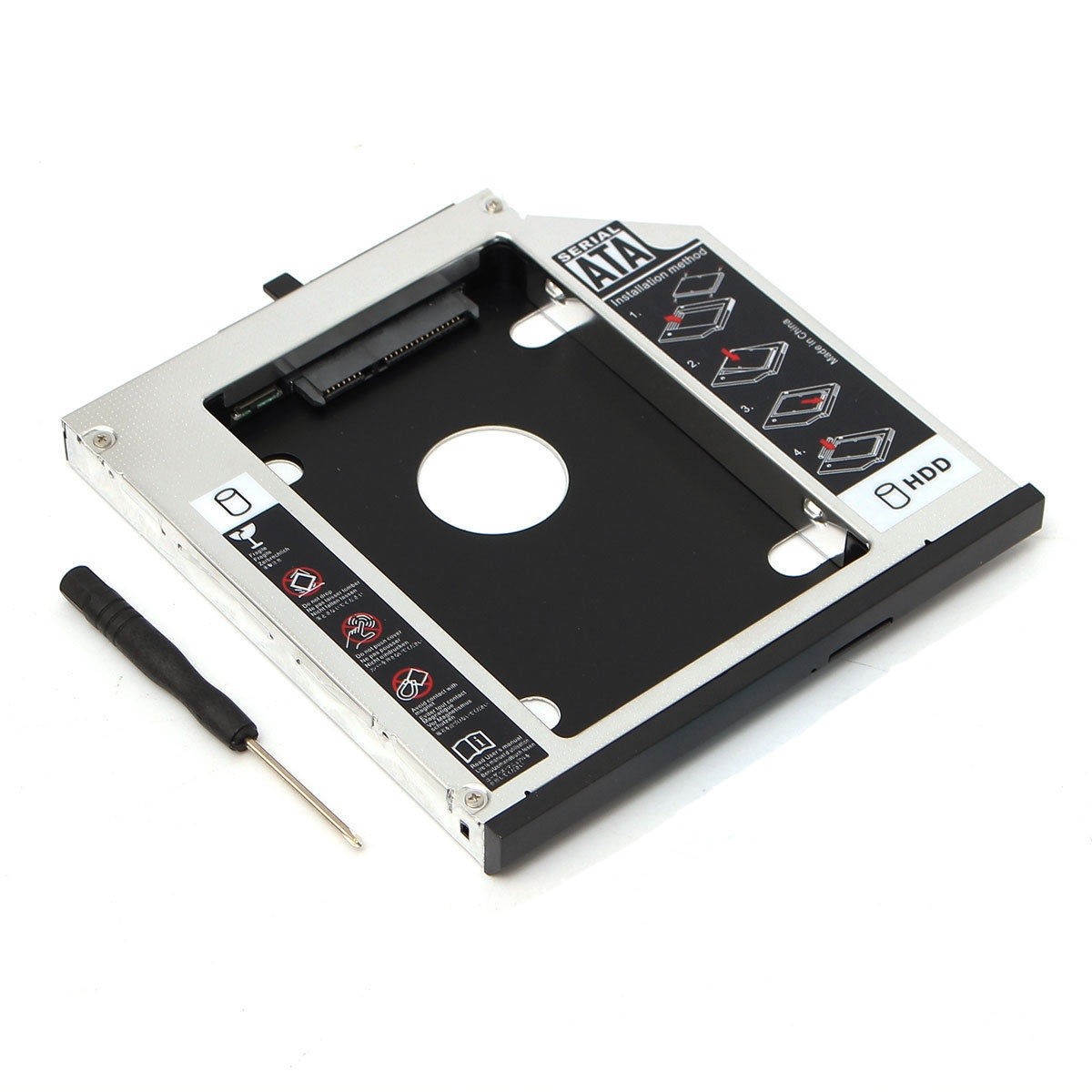 2nd SATA HDD SSD Caddy Adapter for IBM Lenovo Thinkpad T400、T400s；T500、W500；T410