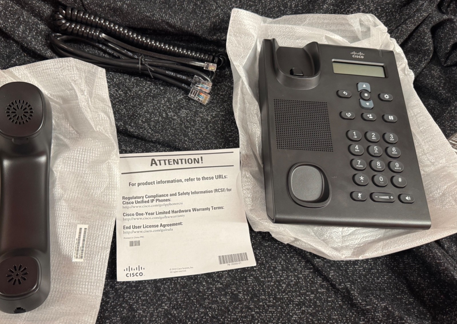 New Cisco Systems UC Unified SIP Telephone Phone CP-3905 - Single Line Graphical