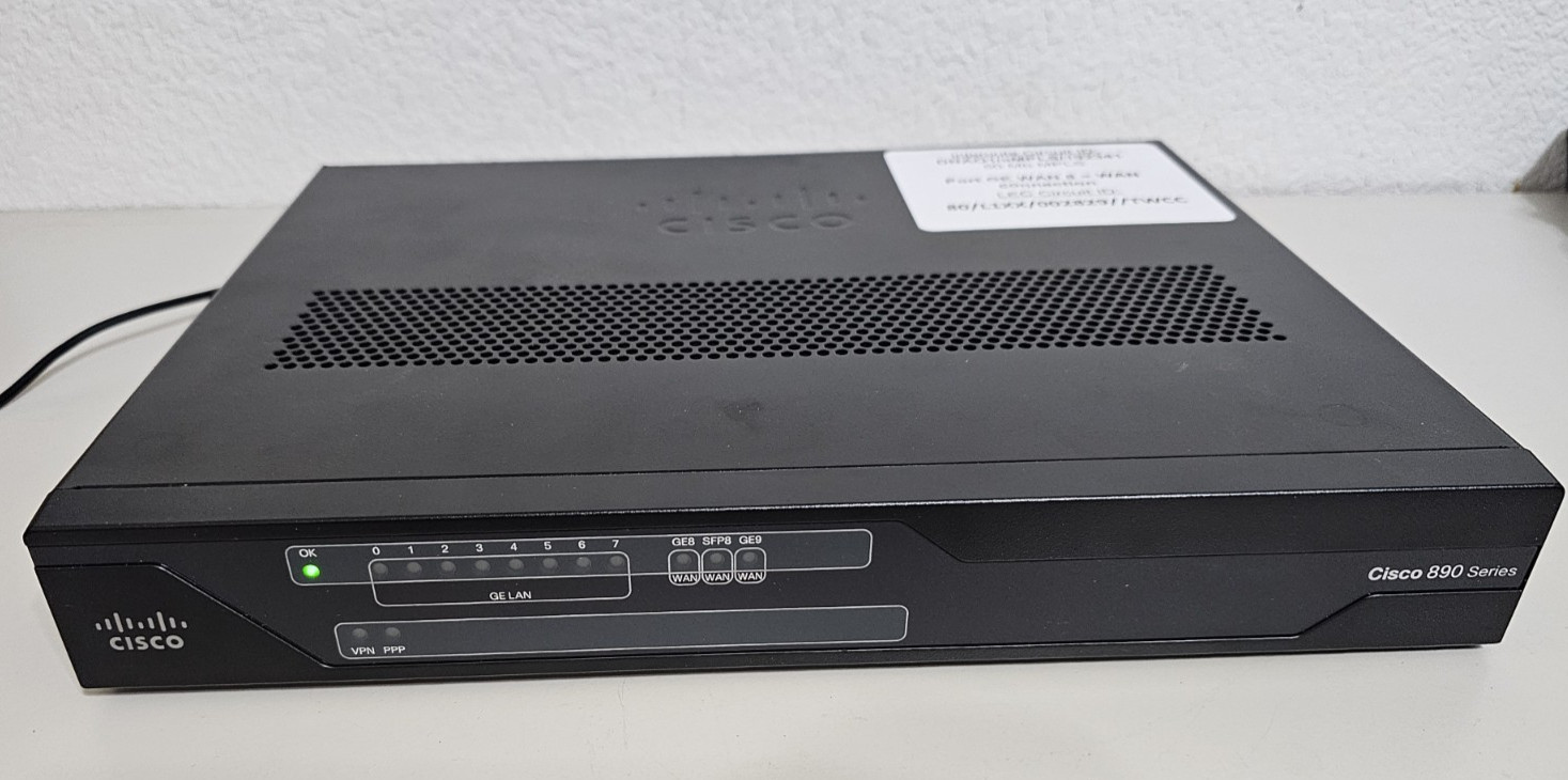 Cisco 892FSP C892FSP-K9 Gigabit Ethernet Security Router 890 Series