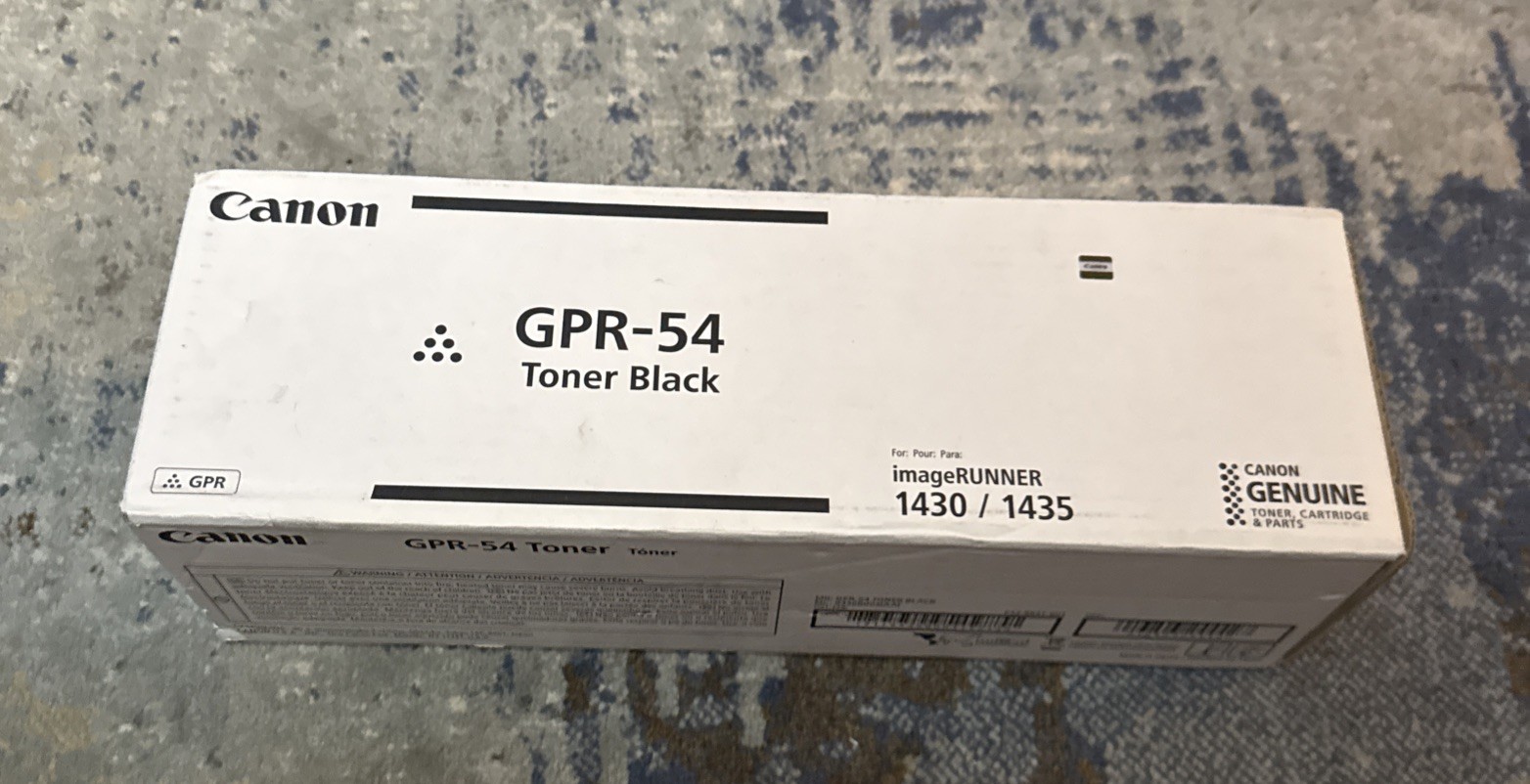 Brand New Never Open Canon GPR-54 Original Toner Cartridge - Laser - 17600 Pages
