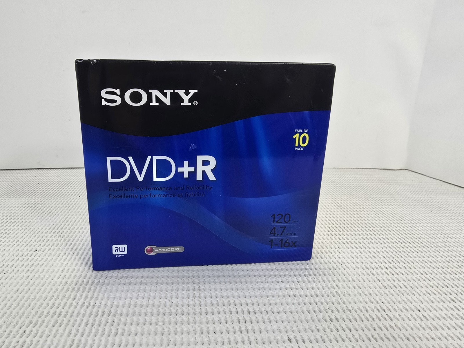Sony DVD+R Jewel Case 10 Pack Authentic 4.7GB 120 Min 1X-16X 10DPR47R4 Sealed 