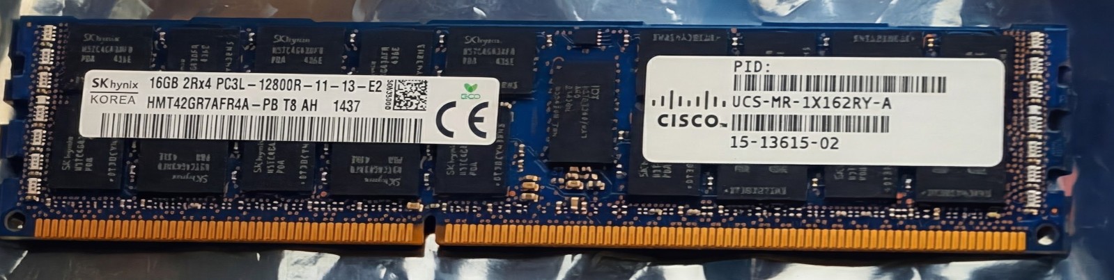 CISCO UCS-MR-1X162RY-A 16GB DDR3-1600MHz PC3L-12800 2Rx4 SK Hynix