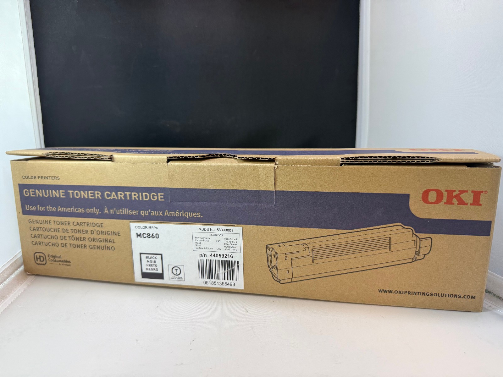 brand new Okidata OKI MC860 Black Toner 44059216 OEM