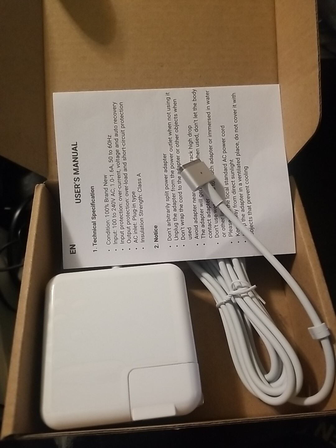 Replacement Charger 45W T-Tip Compatible with MacBook  After 2012
