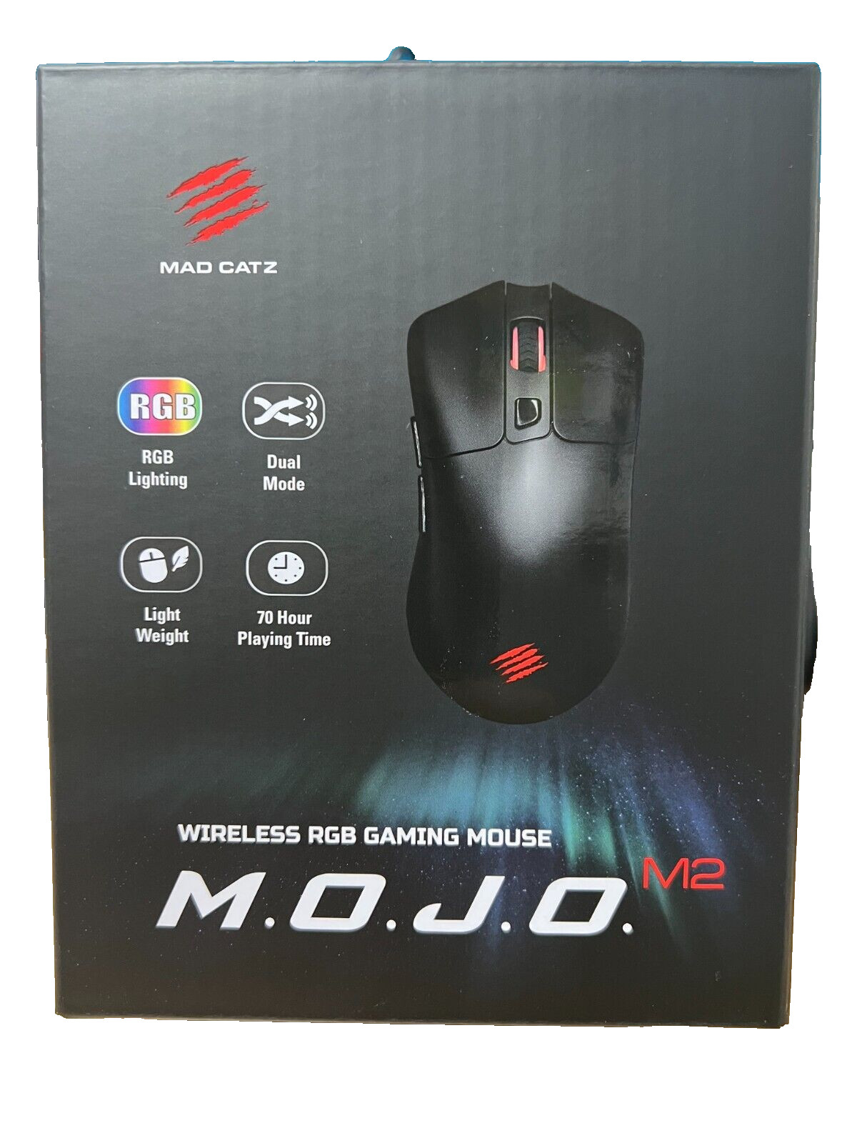 Mad Catz M.O.J.O. M2 Ergonomic Performance Wireless Gaming Mouse Black