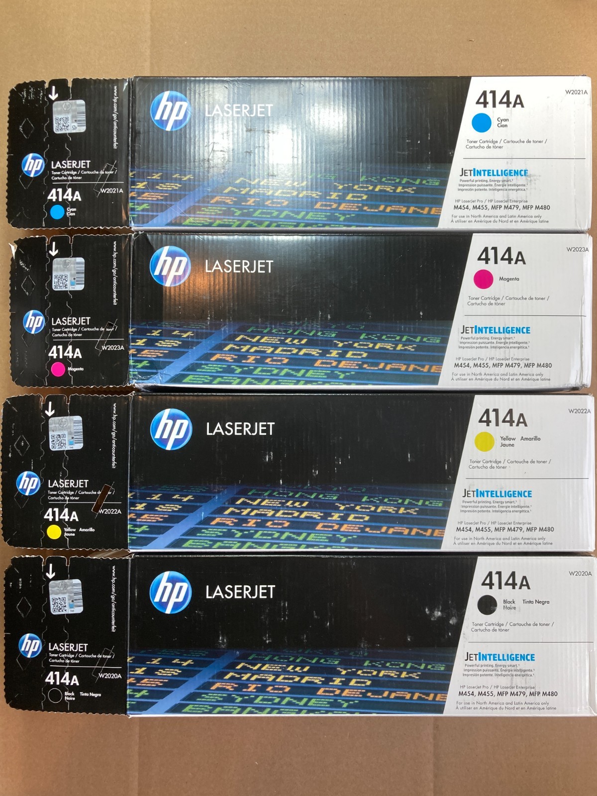 HP 414A Black/Cyan/Magenta/Yellow Standard Yield Toner Cartridge Set
