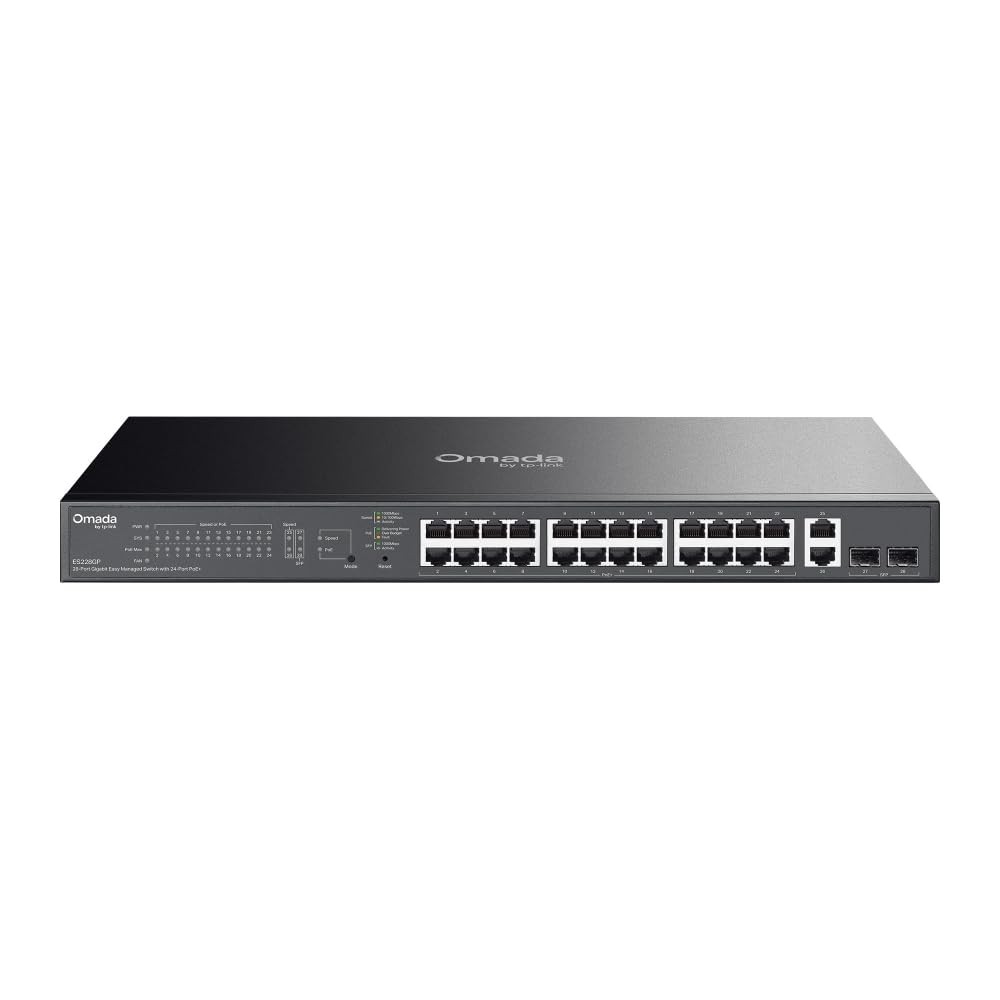 TP Link ES228GP 28-Port Gigabit Easy Managed Switch 24 PoE+
