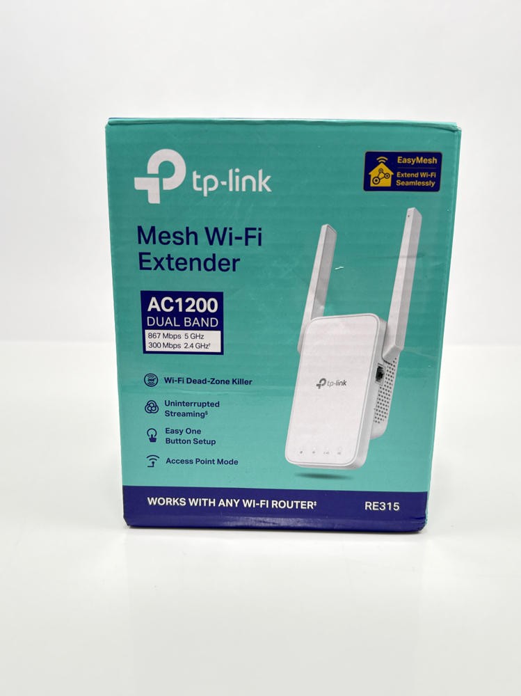 TP-Link RE315 AC1200 WiFi Extender Dual Band OneMesh 1500 Sq Ft Coverage Signal