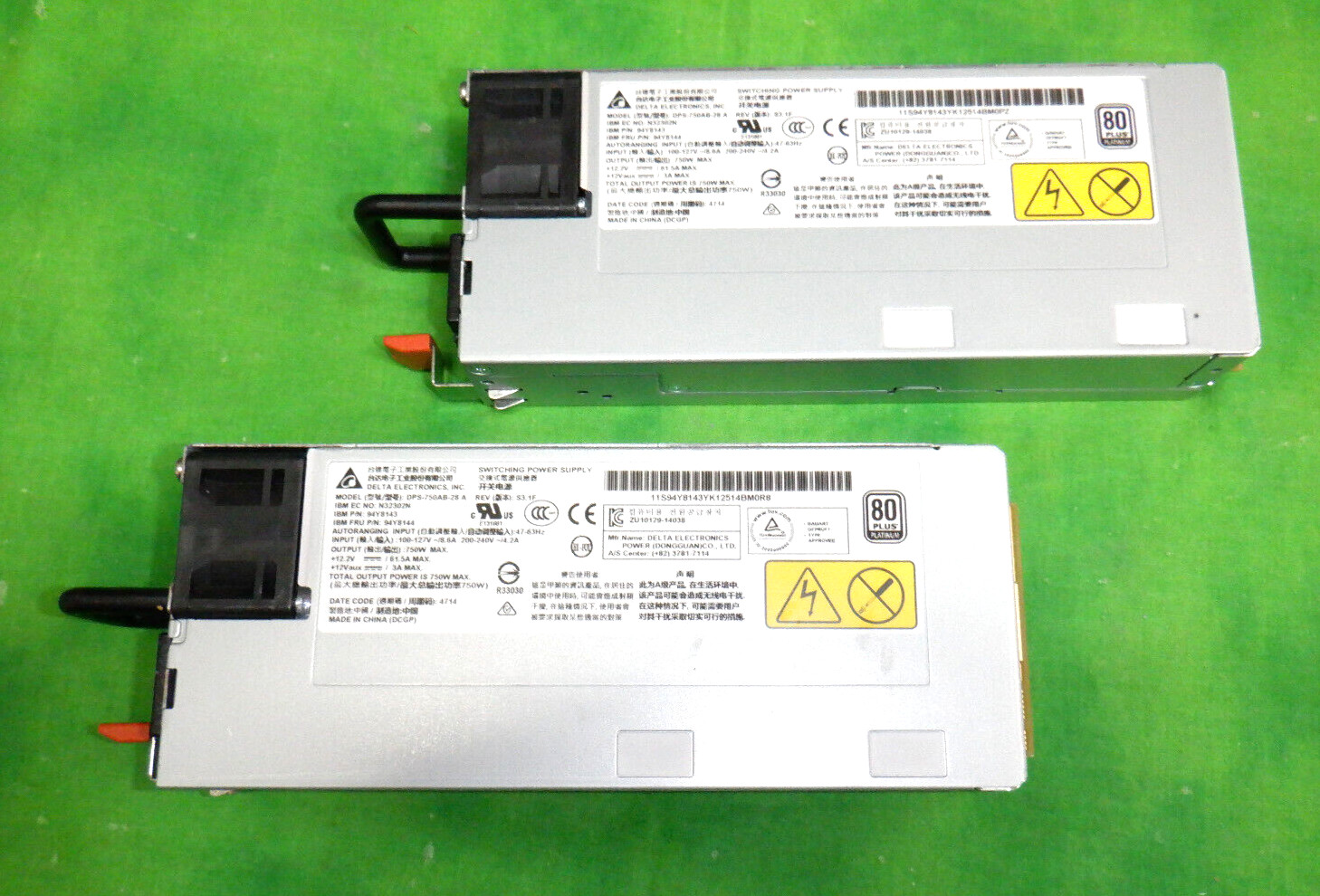 DELTA 750W Power Supply DPS-750AB-28 94Y8143   LOT OF 2