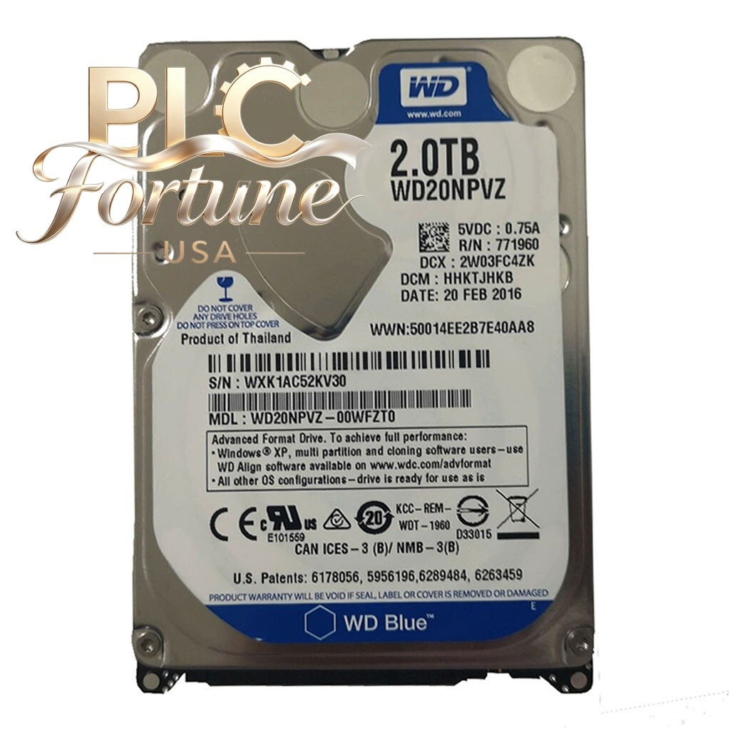 NEW Western Digital Blue WD20NPVZ 00WFZT0 2TB 5400RPM 8MB SATA 2.5" HDD 15mm