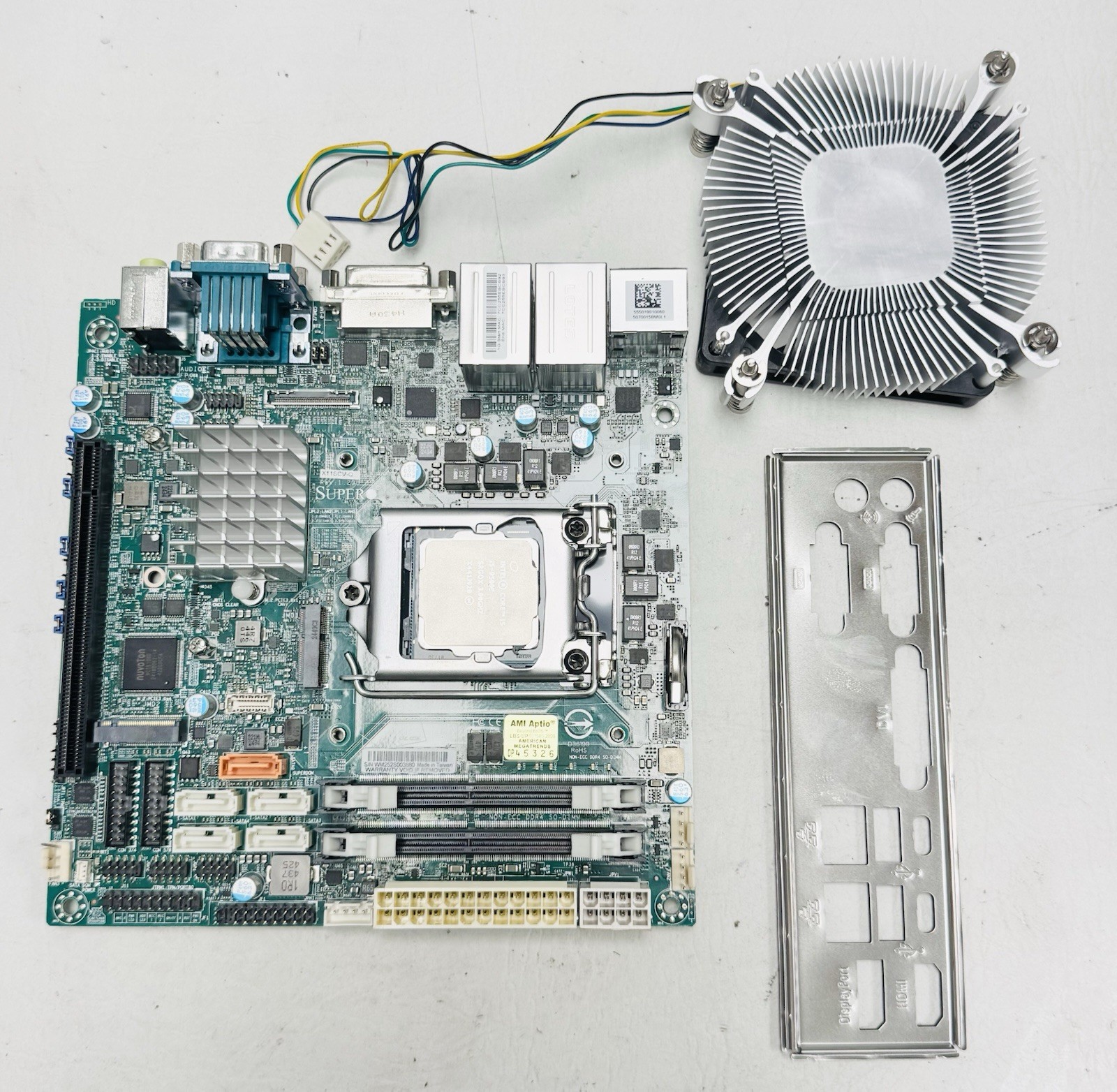 Supermicro X11SCV-Q ITX Motherboard w/Intel i5-9500E CPU + Heatsink