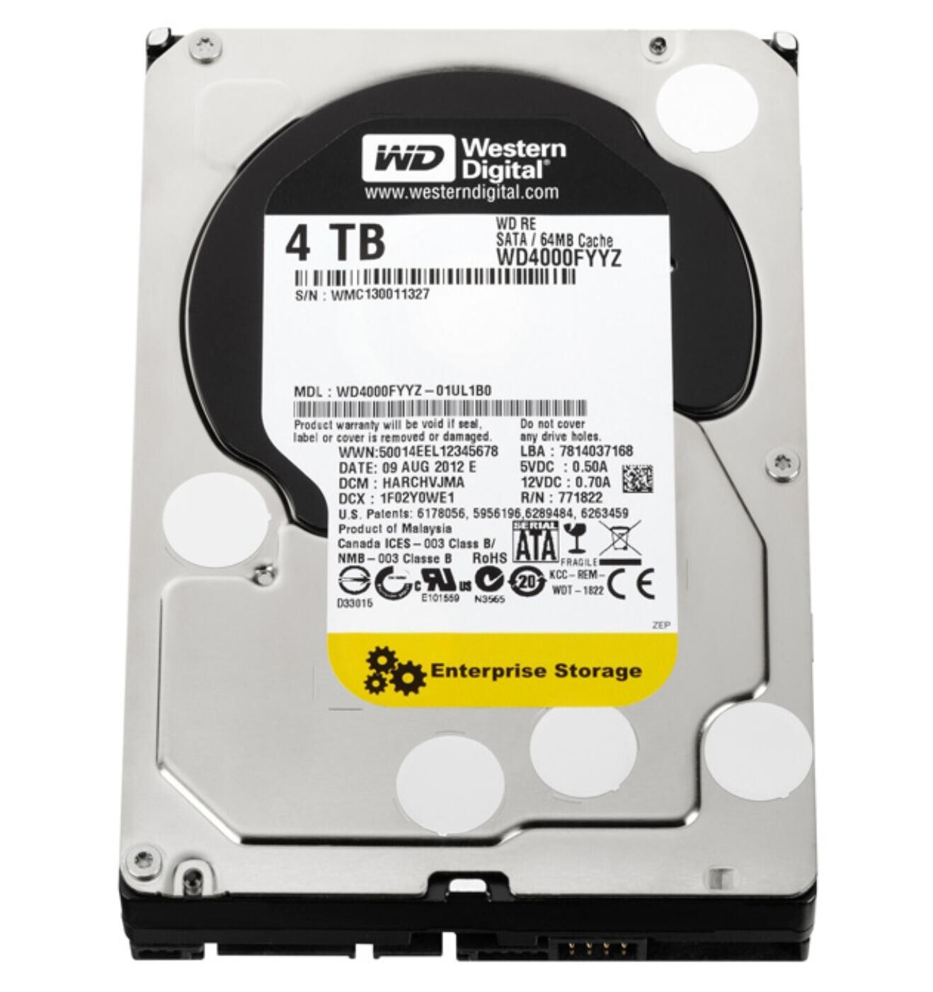 Western Digital RE WD4000FYYZ 4TB 7200RPM SATA 3.5 inch Internal HDD Hard Drive