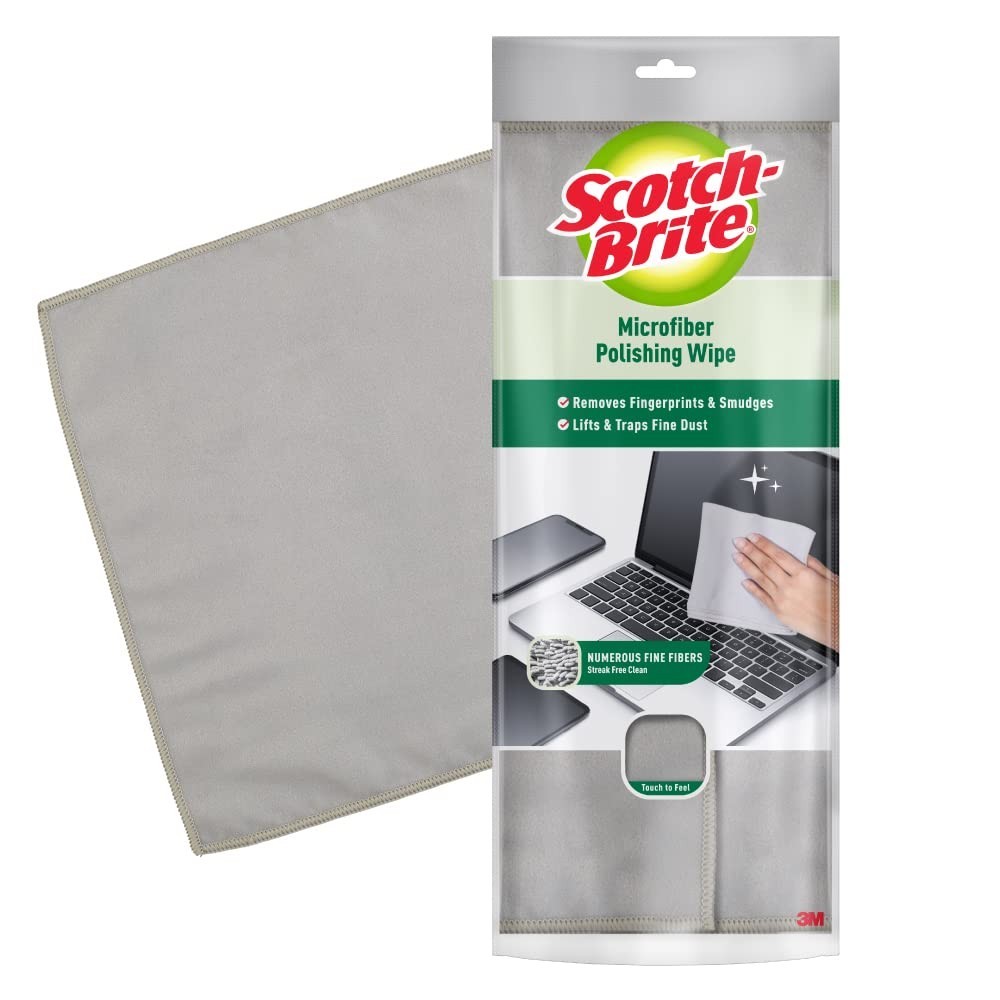 Scotch-Brite Microfiber Screen Cleaning & Polishing Wipe | For TV, Laptop Mobile