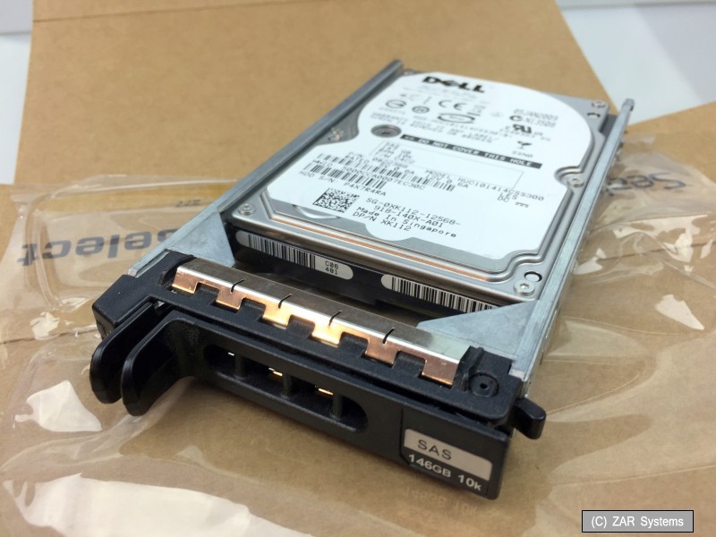 146GB Genuine DELL XK112 HDD SAS 10K 2.5 Hard Drive with Hot Plug Frame, MINT Condition