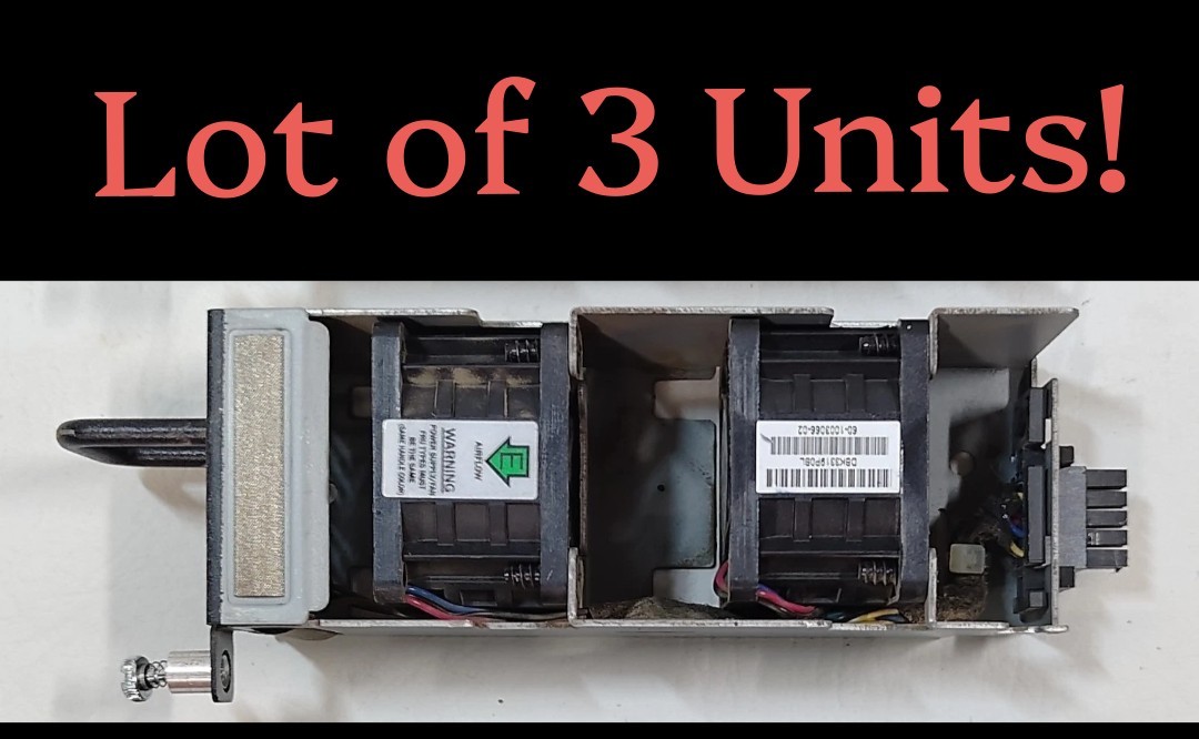 Lot Of 3 Brocade 60-1002274-03, Delta DG-1350 Exhaust Airflow Fan, ICX Switch