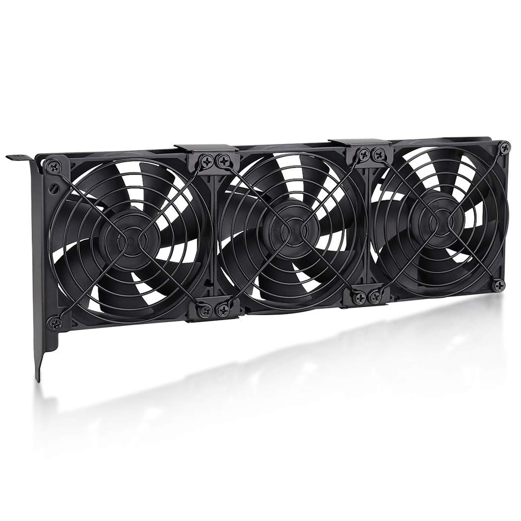 3x90mm GPU Cooler Fans, 10.86in(L) x 4.72in(W) x 1.18in(H), Desktop, 120 CFM,...