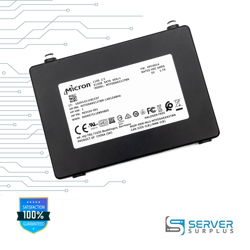 HP 1100 512GB SATA 6Gb/s 2.5 in Enterprise SSD | 903104-001 | MTFDDAK512TBN
