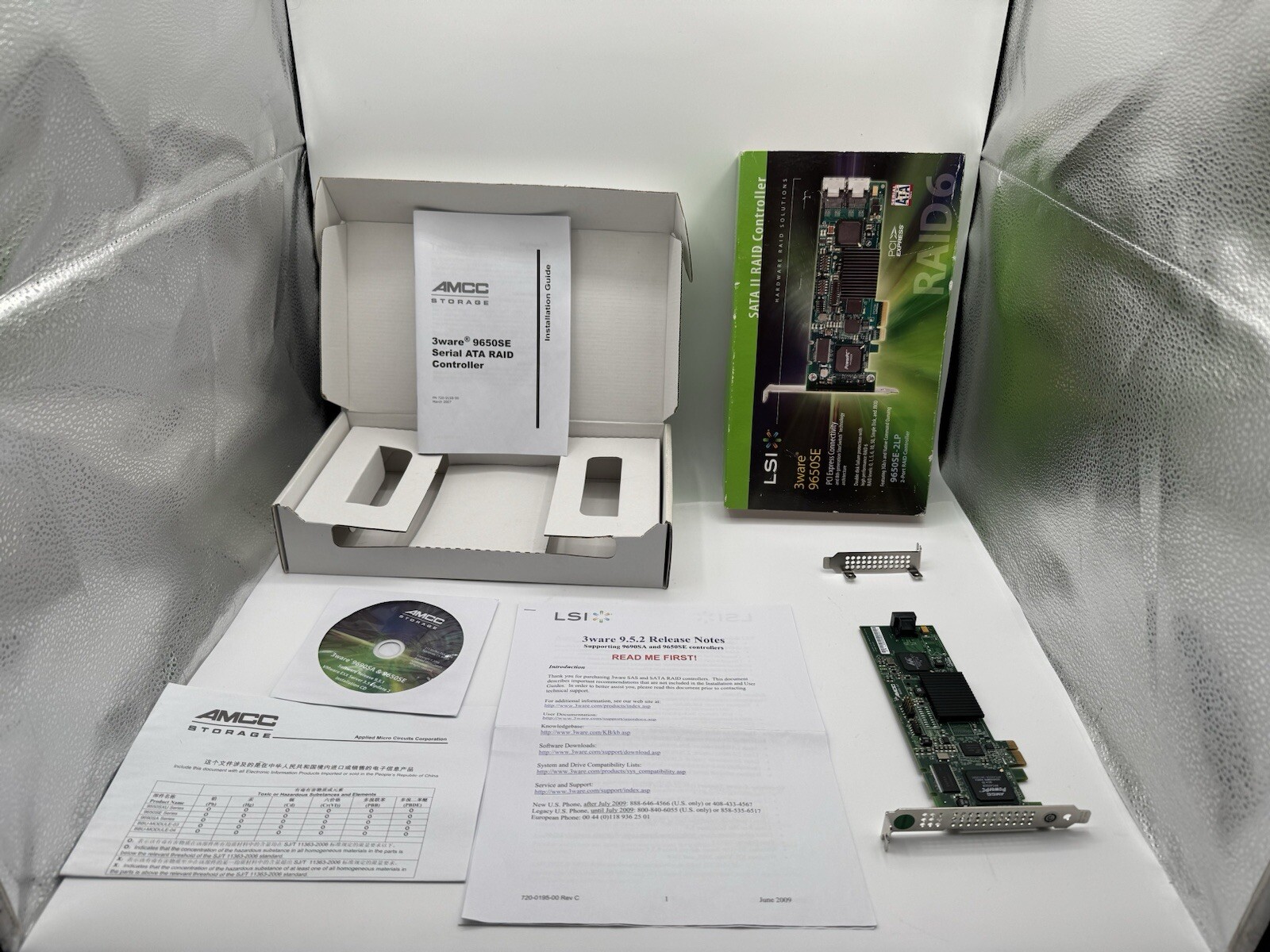 3Ware AMCC 9650SE-2LP Sata II Raid Controller 2-port