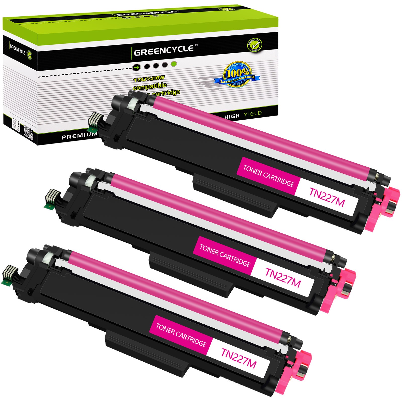 3PK TN227 Magenta Toner Cartridge Fits for MFC-L3710CW MFC-L3750CDW MFC-L3770CDW