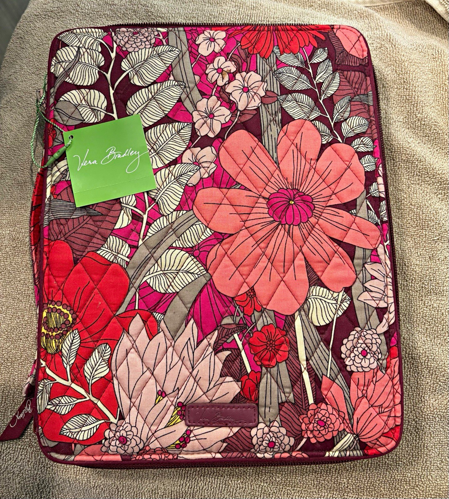 Vera Bradley Bohemian Blooms Tablet Case Organizer, Fabric Multicolor 21264-675