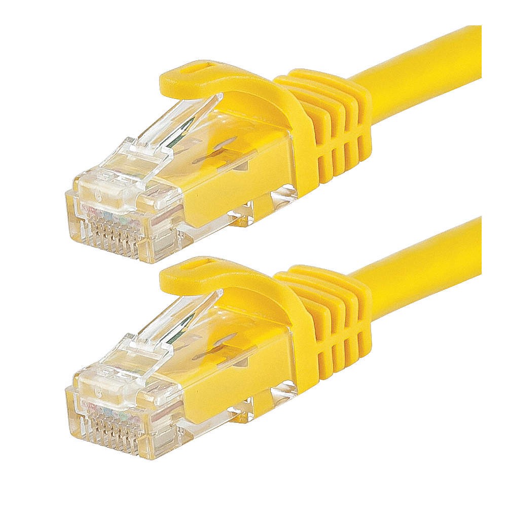 MONOPRICE 9838 Patch Cord,Cat 6,Flexboot,Yellow,7.0 ft. 38F980