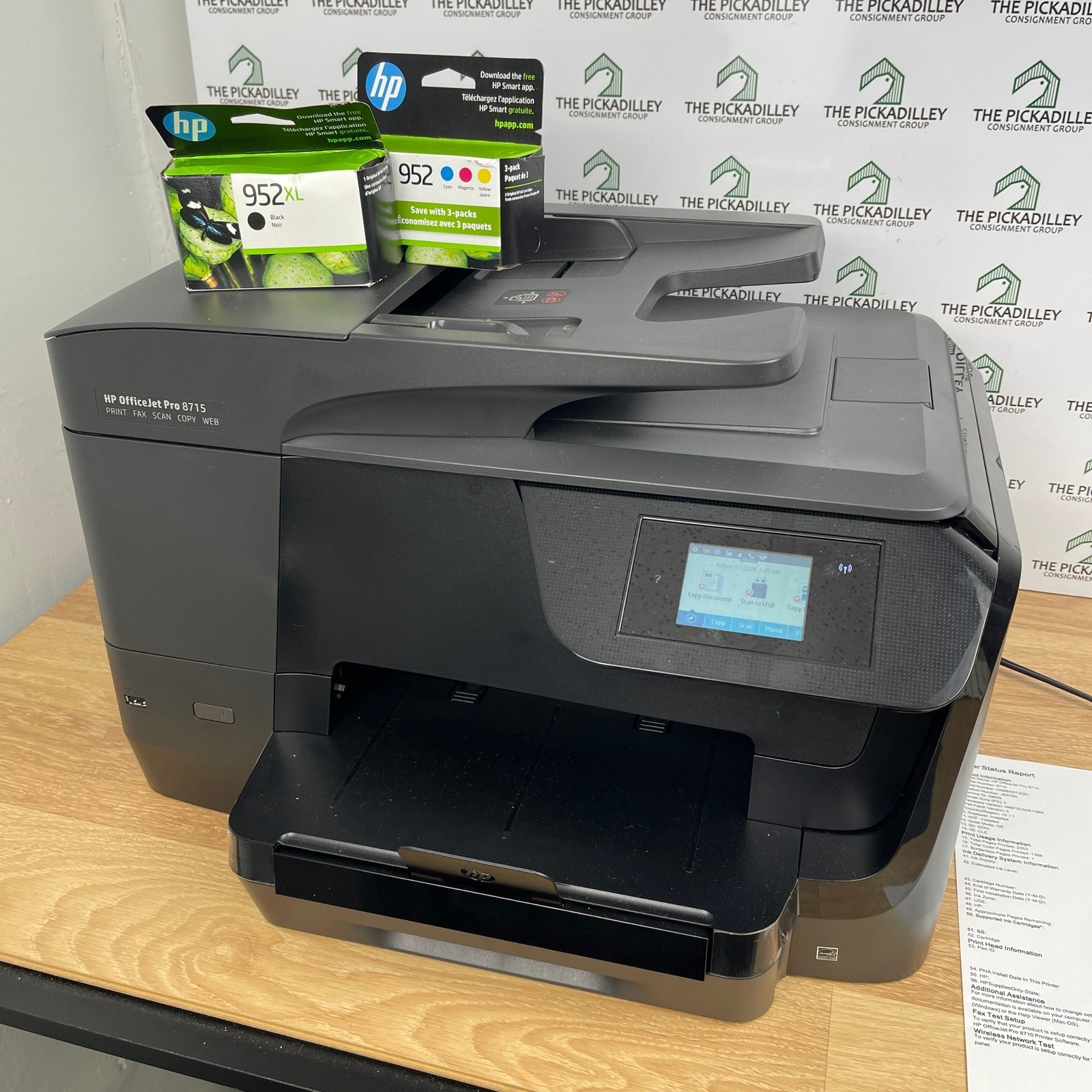 HP OfficeJet Pro 8715 All-in-One Wireless Inkjet Printer J6X78A 952XL Ink Works