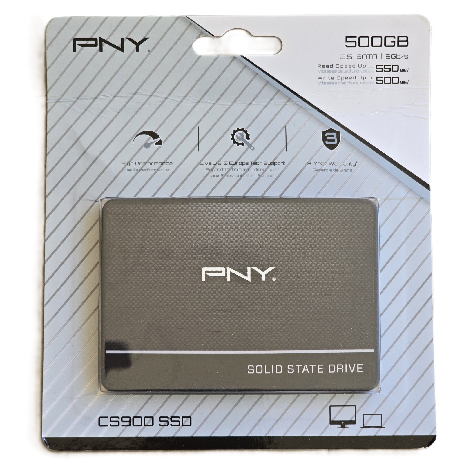 PNY CS900 500GB 2.5" SATA III Internal SSD Solid State Drive 550MB/s New Sealed