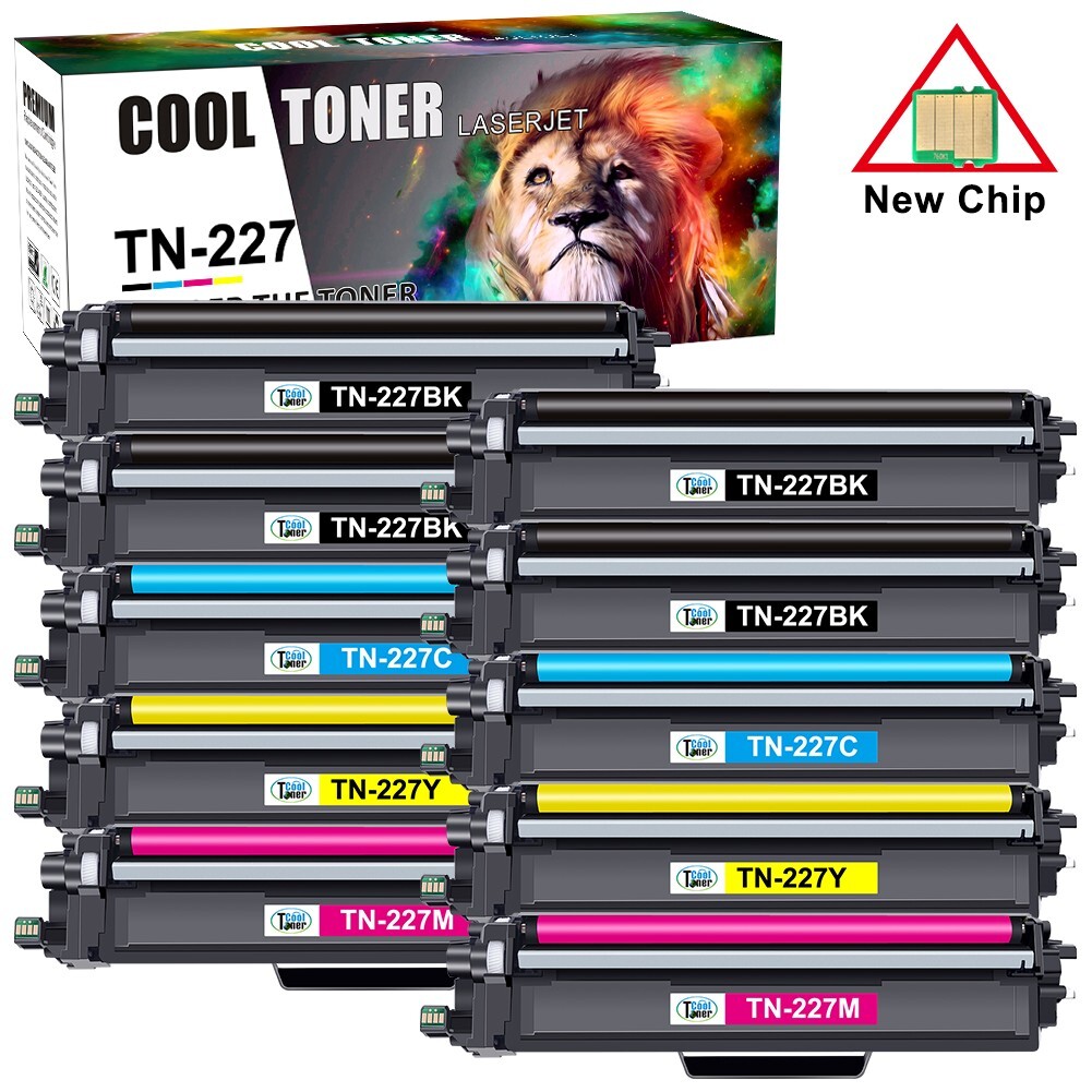 10x TN227 BK/C/M/Y Color Toner Set for Brother TN223 HL-L3210CW HL-L3230CDW