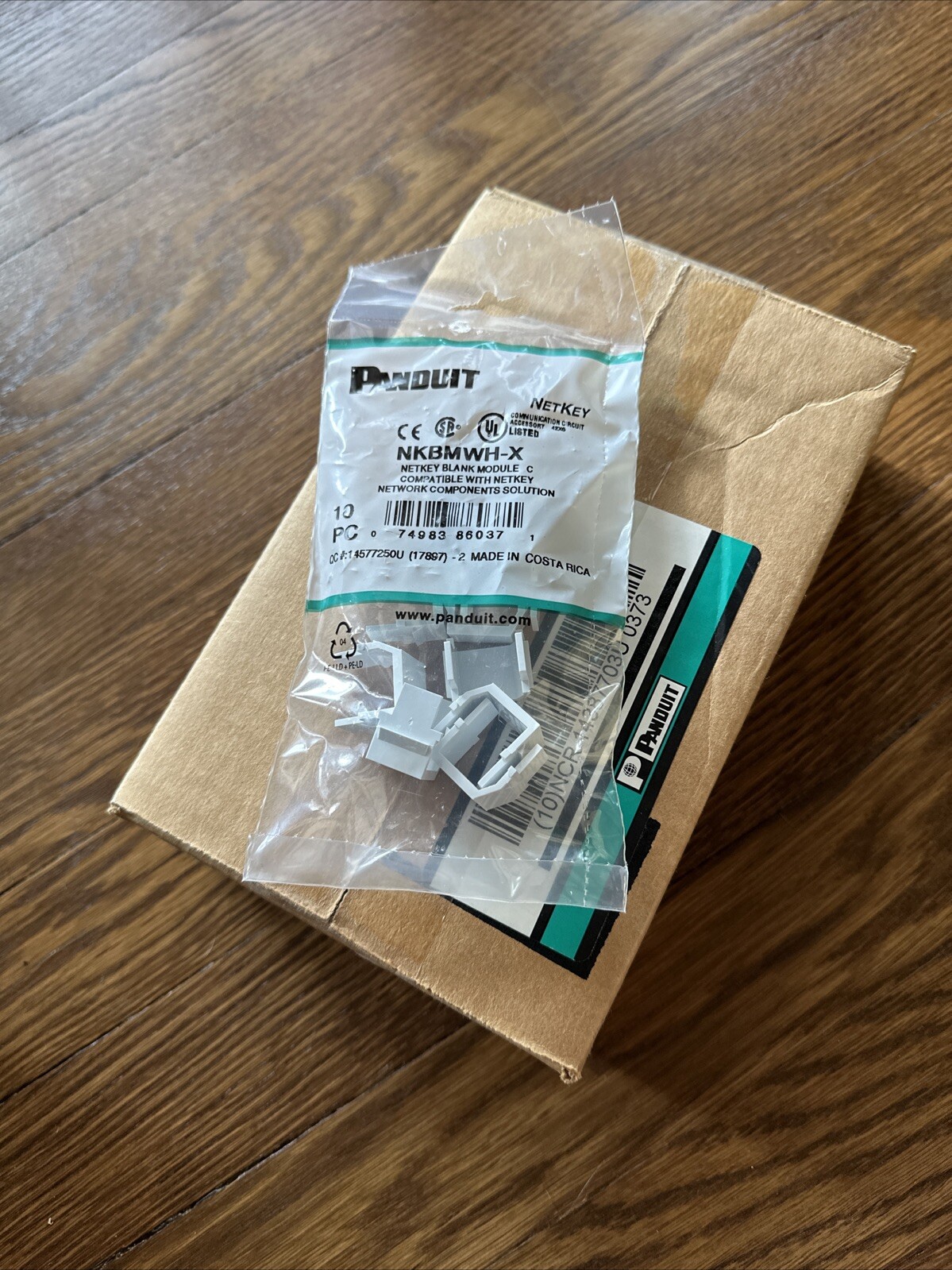Panduit NKBMWH-X Netkey Blank Module, 10 Pack **Free Shipping**