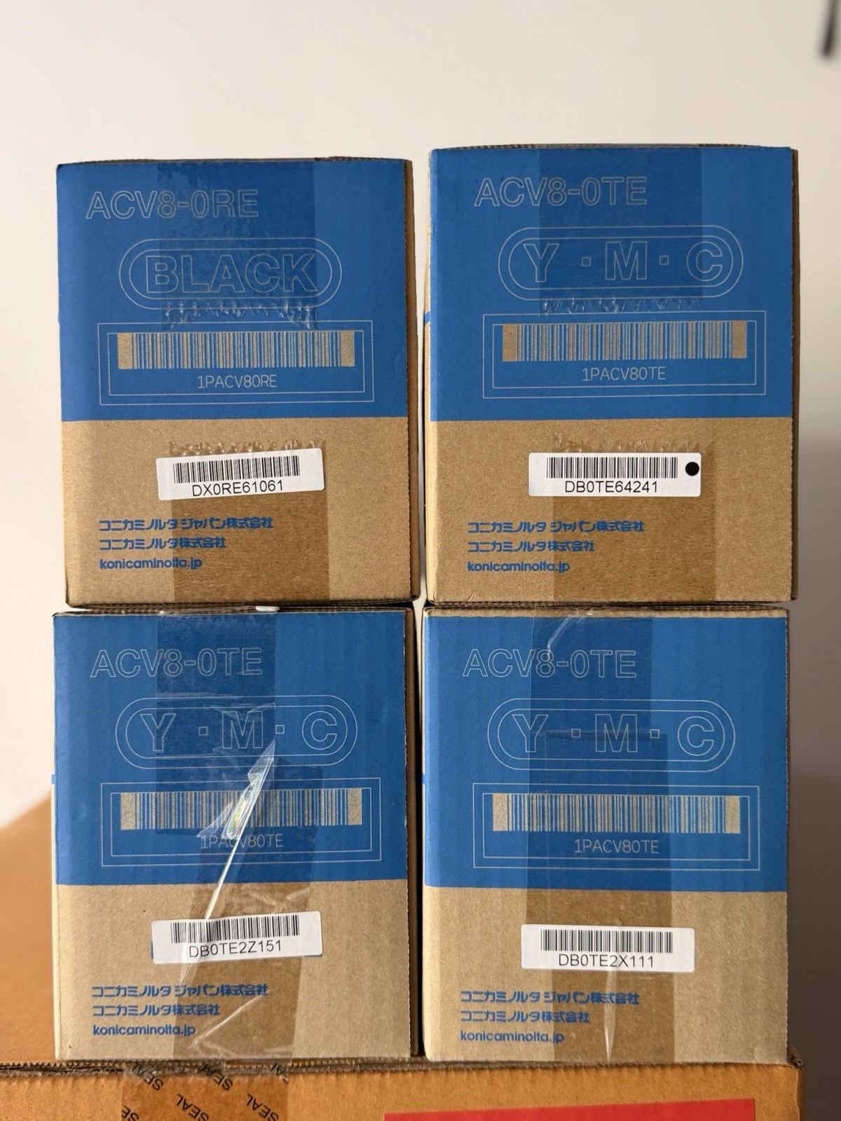 Genuine Konica Minolta DR618 Drum Unit Lot 4pc YMC ACV8-0TE + Black ACV8-0RE