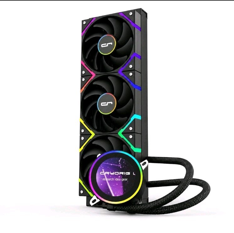 CRYORIG CRYO 360 Black AIO Liquid CPU Cooler 360mm ARGB LCD AM5 LGA1700 RGB