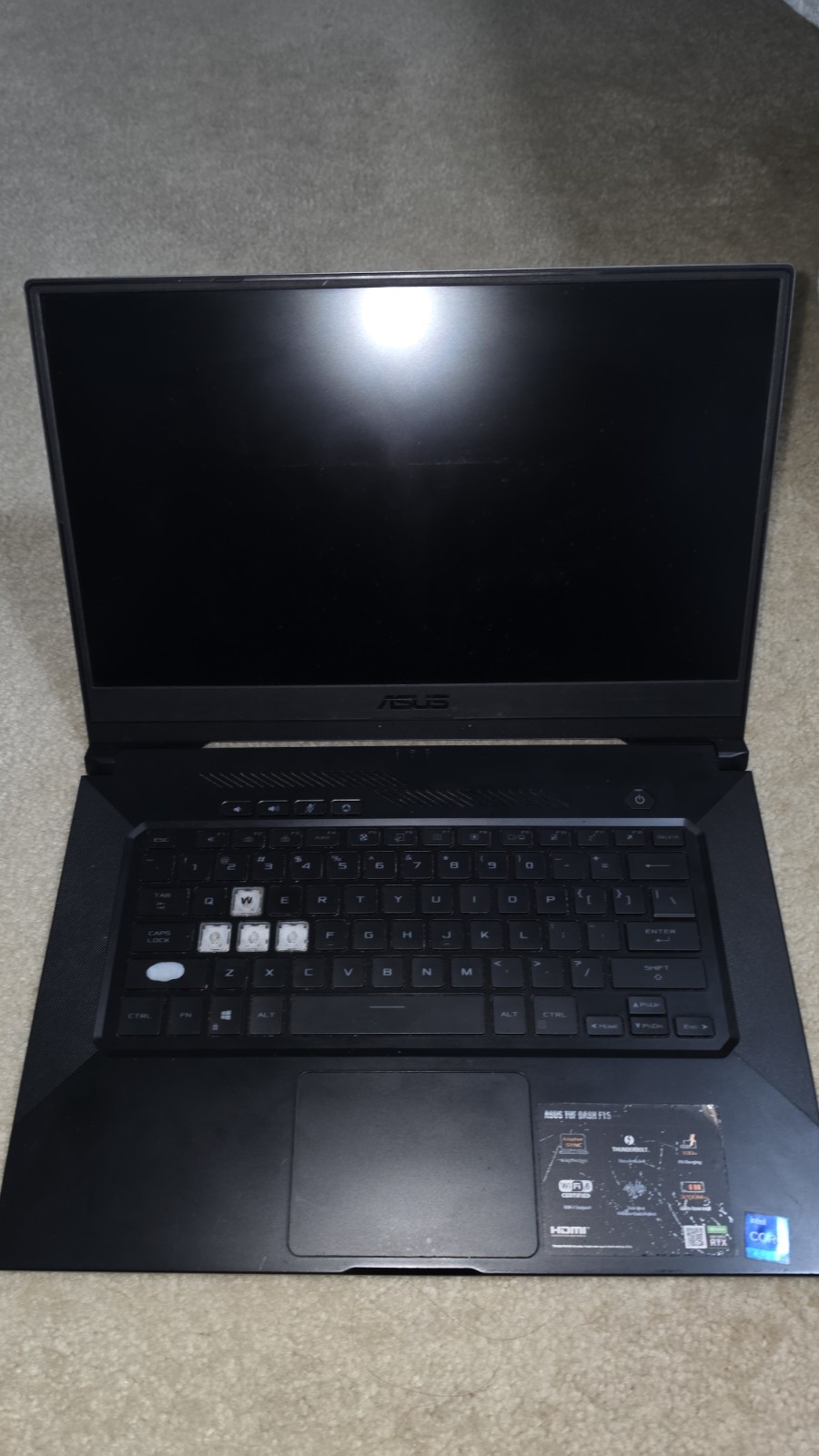 ASUS TUF Dash F15 Gaming Laptop Intel i7 16GB RAM 1.4 TB RTX 3050TI Win11