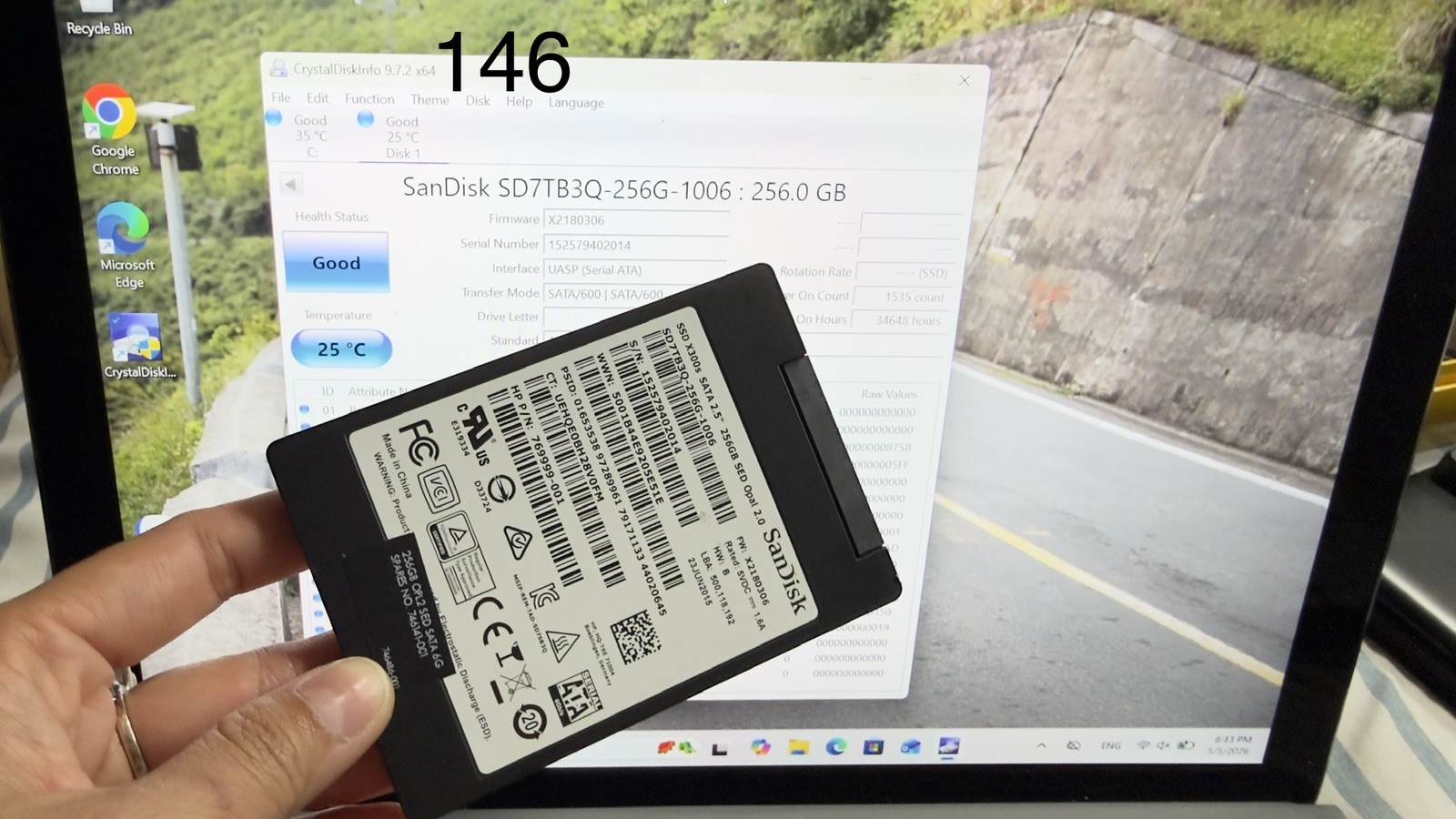 SanDisk 256GB SD7TB3Q-256G-1006 Health Good