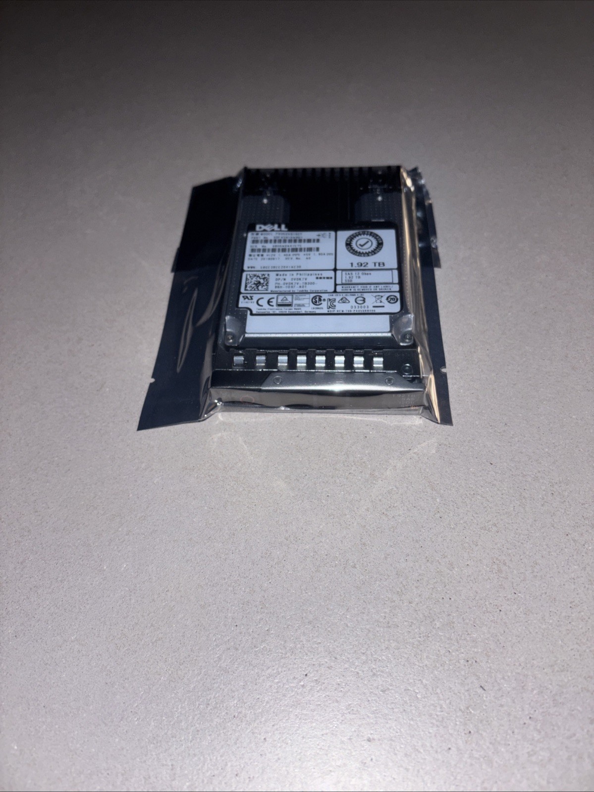 Dell 0V0K7V V0K7V 1.92TB SAS 12Gbps MU 2.5" SSD w/Caddy. Same day shipping